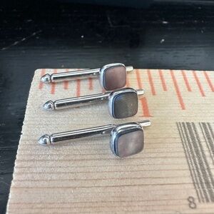 Silver and mother of pearl Cufflinks